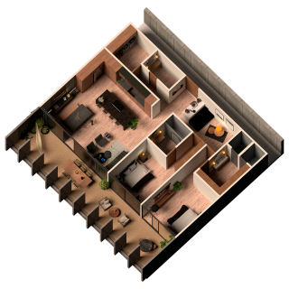  Plano Departamentos en Zibatá - Distribución detallada 